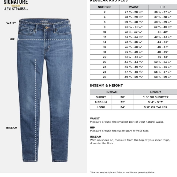 12S Signature Levi Strauss Mid Rise Super Skinny Jeans NWT - Picture 4 of 11